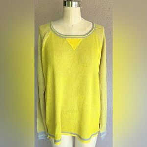 Yellow and Gray Women's Sweater
